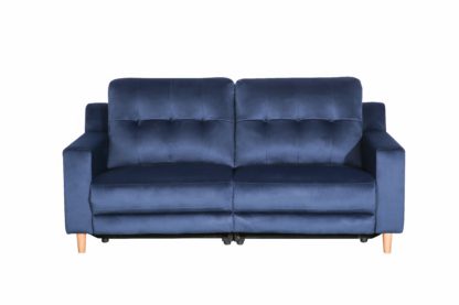 30e916fd50002aa0e99ffbf6ec94d275ff486724f983f96f36d6672e26733ae2.jpg An Image of Habitat Emerson 3 Seater Velvet Recliner Sofa - Navy