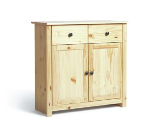 An Image of Habitat Hartland 2 Door 1 Drawer Sideboard - Light Wood