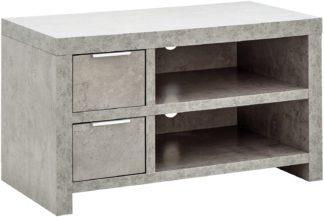 An Image of Bloc 2 Drawer TV Unit - Grey
