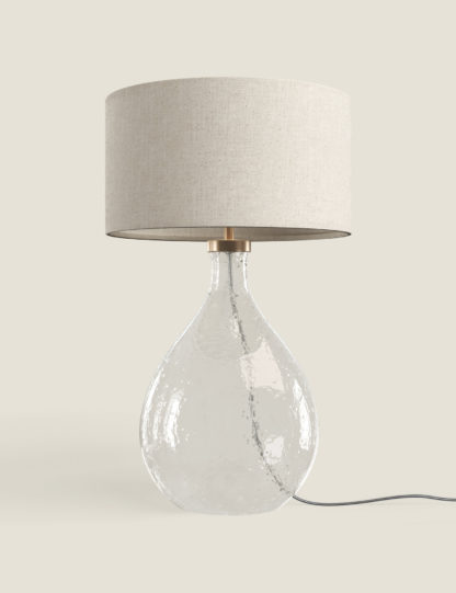 An Image of M&S Iris Glass Large Table Lamp