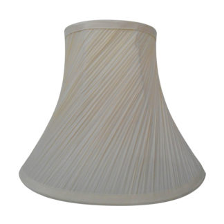 An Image of Swirl Pleat Lamp Shade - Cream - 30cm