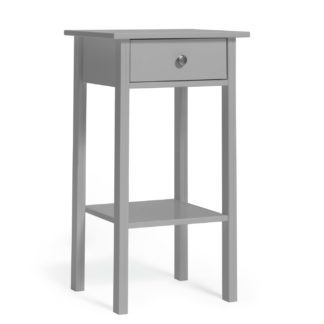 An Image of Habitat Minato 1 Drawer Bedside Table - Grey