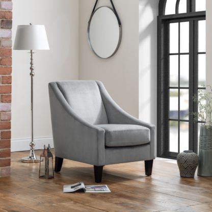 An Image of Maison Grey Fabric Armchair
