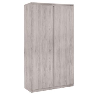 An Image of Jupiter Grey Oak 2 Door Wardrobe