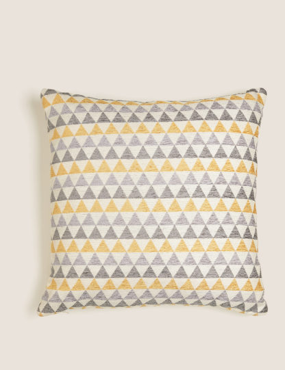 An Image of M&S Chenille Geometric Cushion