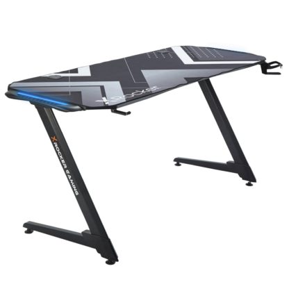 An Image of X Rocker Jaguar Gaming Desk - Black