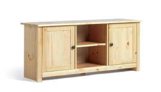 An Image of Habitat Hartland 2 Door TV Unit - Light Wood