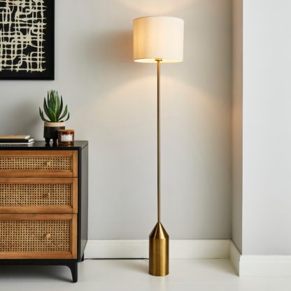 An Image of Sole Gold Floor Lamp Gold