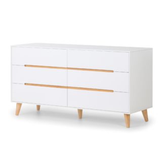 An Image of Alicia 6 Drawer Wide Chest White