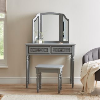 An Image of Carys Dressing Table Set Grey