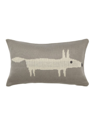 An Image of M&S Scion Mr Fox Silver Bolster Cushion