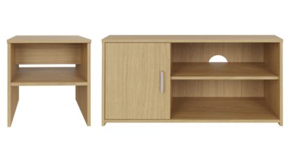 An Image of Newlyn Living Room Set - Oak