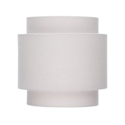 An Image of Finn Tier Drum Lemon Linen Shade - 25cm