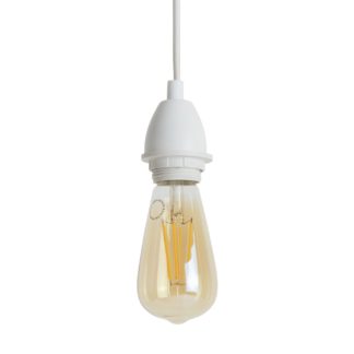 An Image of Argos Home Pendel Electric Light Fitting White 1.2M