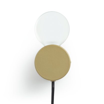 An Image of Habitat Banquo Plug In Wall Light - Brass