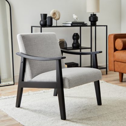 c49be9c71d13799f5ea8dd9604b4578f9b0e7330c3d4c42d919473e205dcac45.jpg An Image of Merrick Boucle Armchair Grey