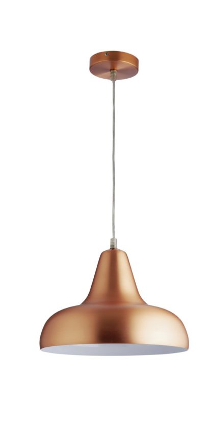 An Image of Habitat Aerial Spun Aluminium Ceiling Light - Copper