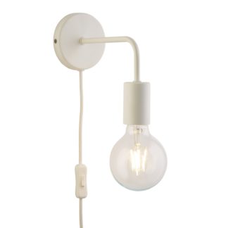 An Image of Jay Plug In Wall Light - White