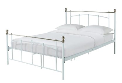 An Image of Argos Home Yani Small Double Metal Bed Frame - White