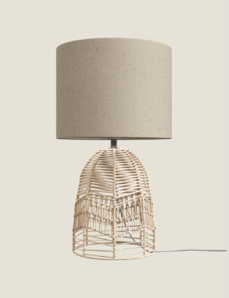 An Image of M&S Rattan Table Lamp