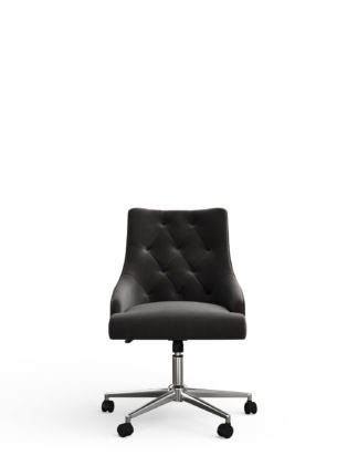 An Image of M&S Jones Pinched Back Velvet Office Chair