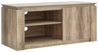 An Image of Canyon 1 Door TV Unit - Oak