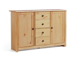 An Image of Habitat Hartland 2 Door 4 Drawer Sideboard - Light Wood