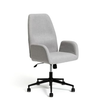 An Image of Habitat Clarice Fabric Office Chair - Grey