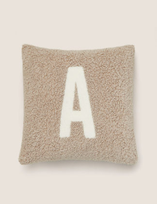 An Image of M&S Alphabet Embroidered Cushion