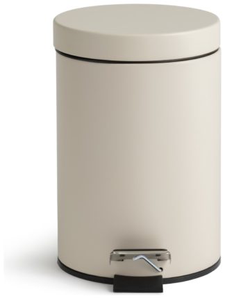 An Image of Habitat 3Litre Pedal Bin - Cream