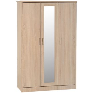 An Image of Lennon 3 Door Wardrobe Natural