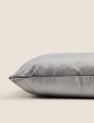 An Image of M&S Velvet Bolster Cushion