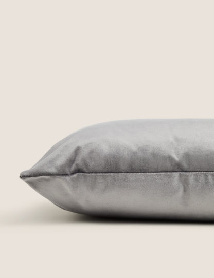 An Image of M&S Velvet Bolster Cushion