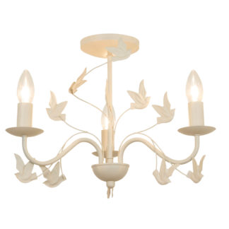 An Image of Willow 3 Light Bird Fitting - Cream