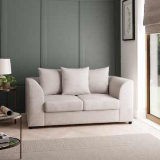 An Image of Blake Chunky Chenille 2 Seater Sofa Silver