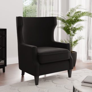 An Image of Alexi Velvet Chair Black