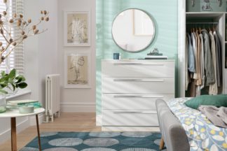 An Image of Habitat Munich 4 Drawer Chest - White