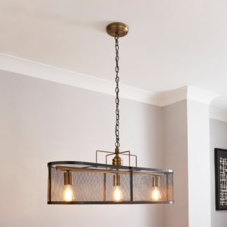 An Image of Kalix 3 Light Diner Ceiling Fitting Grey