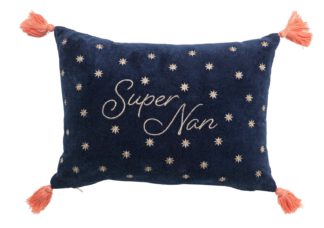 An Image of Argos Home Super Nan Cushion - Navy Blue - 35x25cm