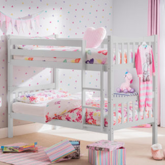 An Image of Zodiac Grey Wooden Bunk Bed Frame - 3ft Single