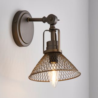 An Image of Nicholas Industrial Wall Light Pewter