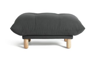 An Image of Habitat Kota Fabric Footstool - Grey