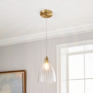 An Image of Churchgate Allexton Glass Ceiling Fitting Brass