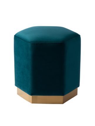 An Image of Senio Hexagonal stool Teal