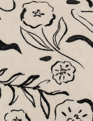 An Image of M&S Cotton Rich Floral Embroidered Cushion