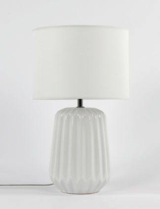 An Image of M&S Ceramic Geometric Table Lamp