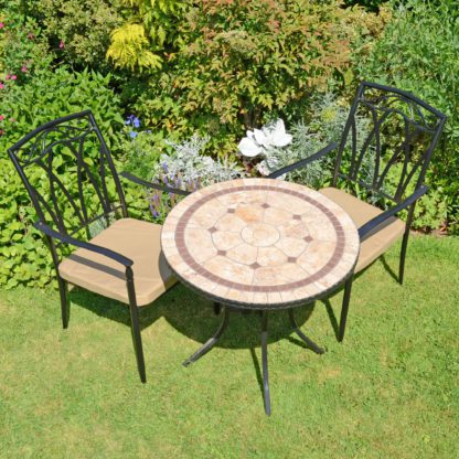 An Image of Richmond Table with 2 Ascot Chairs Set Natural