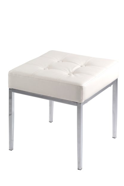 An Image of Stiletto White and Chrome Stool