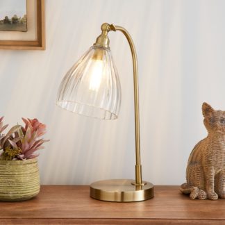 An Image of Churchgate Allexton Glass Table Lamp Brass