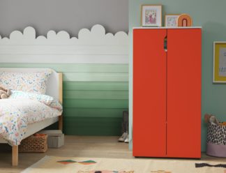 An Image of Habitat Pod 2 Door Short Wardrobe - Orange